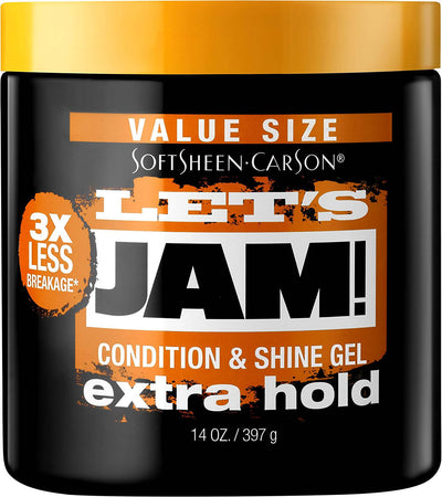 Softsheen - Carson Let’s Jam Shining Hair Gel Extra Hold 397 G Gel per Capelli Afro Extra Tenuta