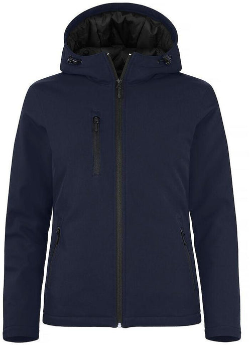 Softshell Blu Giubbino Donna Imbottito da Lavoro con Cappuccio Tempo Libero Impermeabile Traspirante