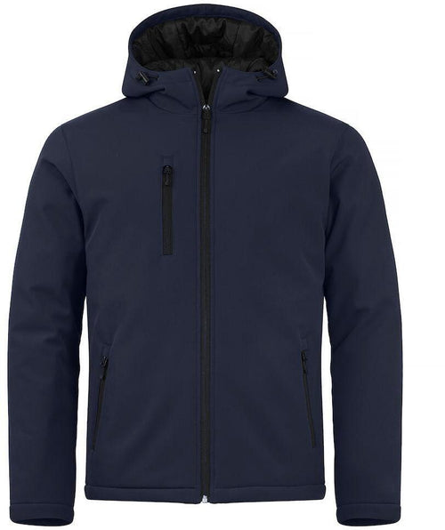 Softshell Blu Giubbino Imbottito da Lavoro con Cappuccio Tempo Libero Impermeabile Traspirante