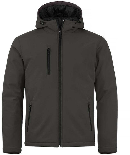 Softshell Grigio Antracite Giubbino Imbottito da Lavoro con Cappuccio Tempo Libero Impermeabile Traspirante