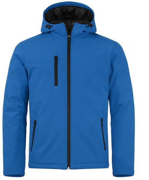Softshell Royal Azzurro Giubbino Imbottito da Lavoro con Cappuccio Tempo Libero Impermeabile Traspirante Taglie Forti