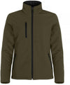 Softshell Verde Militare Giubbino Donna Imbottito da Lavoro Tempo Libero Impermeabile Traspirante