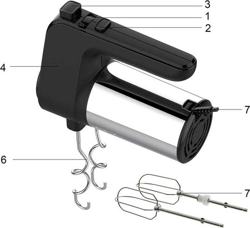 SOGO BAT-SS-14310 miscelatore manuale elettrico 6 velocità 400 W Casa e cucina/Elettrodomestici per la cucina/Robot da cucina frullatori e impastatrici/Mixer da cucina/Sbattitori elettrici SellUp - Bassano del Grappa, Commerciovirtuoso.it