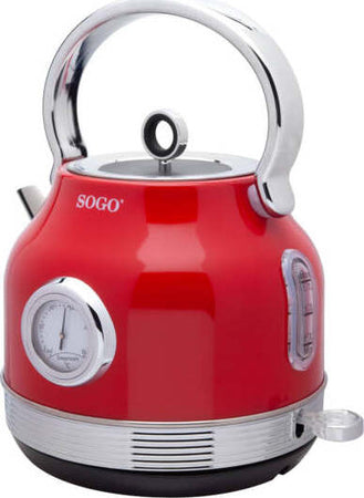Sogo Bollitore 2200 W / 1.8 L / Autospegnimento Retrò Rosso Casa e cucina/Elettrodomestici per la cucina/Bollitori e erogatori d'acqua calda/Bollitori SellUp - Bassano del Grappa, Commerciovirtuoso.it