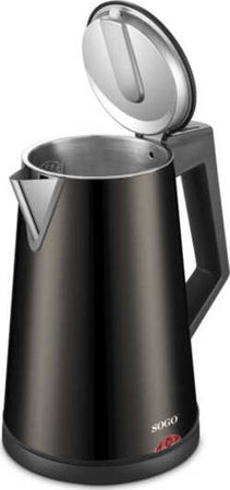 Sogo Bollitore a Tre Strati Acciaio Inox Nero / 1830 W / 1.7 L / Autospegnimento Casa e cucina/Elettrodomestici per la cucina/Bollitori e erogatori d'acqua calda/Bollitori SellUp - Bassano del Grappa, Commerciovirtuoso.it