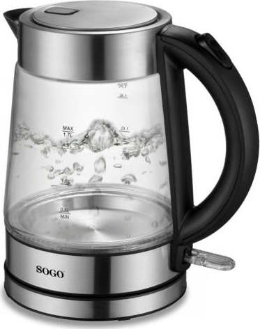 Sogo Bollitore Di Vetro 2200 W / 1.7 L / Autospegnimento / Casa e cucina/Elettrodomestici per la cucina/Bollitori e erogatori d'acqua calda/Bollitori SellUp - Bassano del Grappa, Commerciovirtuoso.it