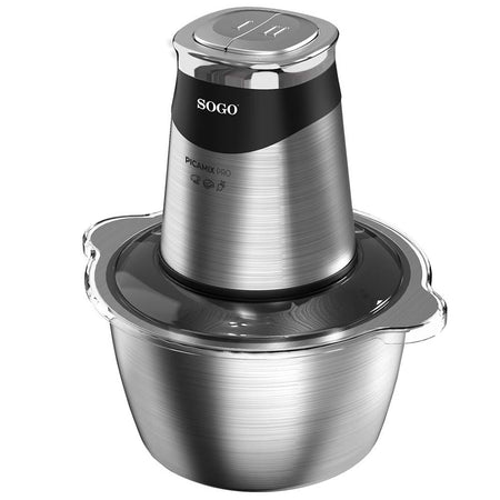 SOGO Tritatutto con ciotola in acciaio inox 500W / 1.8L / lame in titanio / trita ghiaccio - trita carne