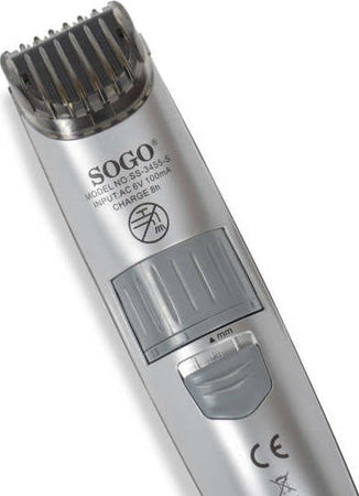 SOGO CPE-SS-3455-sd Tagliacapelli ricaricabile argento impostazione lunghezza 1-8 mm Salute e cura della persona/Rasatura epilazione e rimozione peli/Regolabarba tagliacapelli e rasoi per il corpo/Tagliacapelli SellUp - Bassano del Grappa, Commerciovirtuoso.it