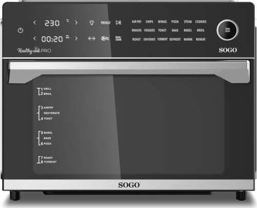 Sogo Friggitrice + Forno + Disidratatore + Grill 30l / 1800w / Timer 12h / Touch Control + Ricettario Casa e cucina/Elettrodomestici per la cucina/Friggitrici SellUp - Bassano del Grappa, Commerciovirtuoso.it
