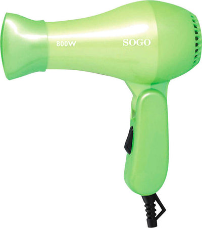 SOGO SEC-SS-3615-G Phon da viaggio 800 W pieghevole verde Bellezza/Cura dei capelli/Strumenti per lo styling/Asciugacapelli e accessori/Asciugacapelli SellUp - Bassano del Grappa, Commerciovirtuoso.it