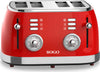 SOGO Tostapane 4 fette retrò / 1500W / 6 livelli di temperatura / scongelamento e riscaldamento / rosso Casa e cucina/Elettrodomestici per la cucina/Tostapane SellUp - Bassano del Grappa, Commerciovirtuoso.it