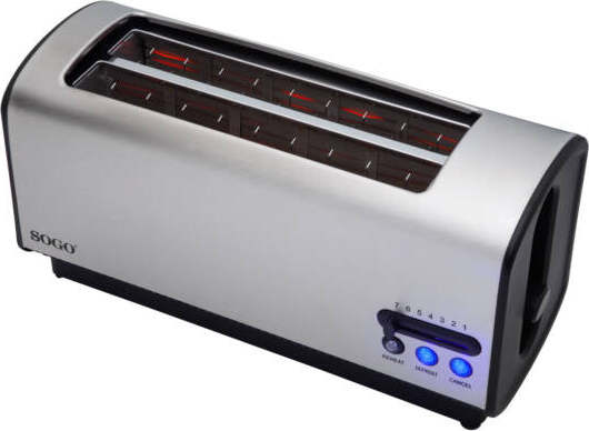 SOGO Tostapane doppio 2 lunghe fessure / 4 fette / 1200W / in acciaio inox Casa e cucina/Elettrodomestici per la cucina/Tostapane SellUp - Bassano del Grappa, Commerciovirtuoso.it
