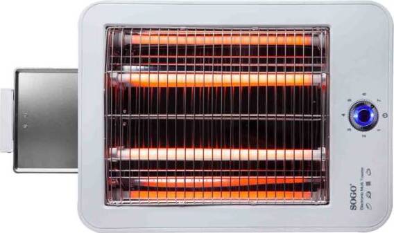 SOGO Tostapane piatto 4 fette 700W / griglia 26x21 bianco Casa e cucina/Elettrodomestici per la cucina/Tostapane SellUp - Bassano del Grappa, Commerciovirtuoso.it