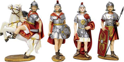 Soldati romani in poli-resina statuine per natività presepe 4 soggetti Casa e cucina/Decorazioni per interni/Addobbi e decorazioni per ricorrenze/Decorazioni natalizie/Presepi/Statuine e fondali per il presepe MagiediNatale.it - Altamura, Commerciovirtuoso.it
