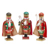 Statuetta in vetro decorativa Soldatino Guardia decorazione Rosso per Natale h 29 cm