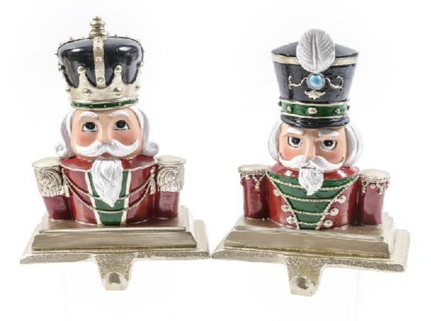 Supporto per Calza di Natale soldatino in resina e ghisa decorazione natalizia