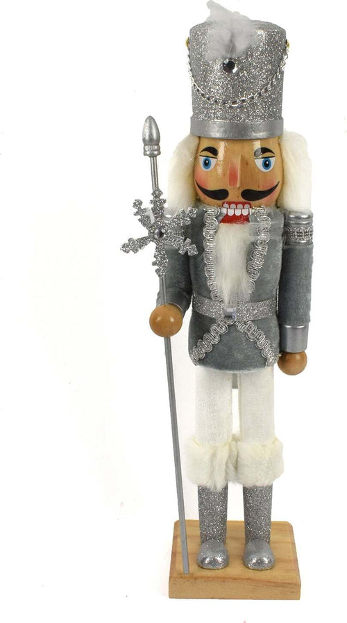 Soldatino schiaccianoci natalizio glitterato con bocca in movimento h 38 cm Casa e cucina/Decorazioni per interni/Addobbi e decorazioni per ricorrenze/Decorazioni natalizie/Schiaccianoci MagiediNatale.it - Altamura, Commerciovirtuoso.it