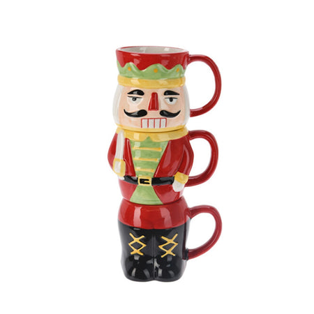 Tazza decorativa natalizia in ceramica con manico decorazione natalizia