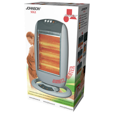 Stufa al Quarzo Potenza 400-1200W 3 Elementi Riscaldanti Oscillazione Selezionabile Spegnimento Automatico Basso Consumo