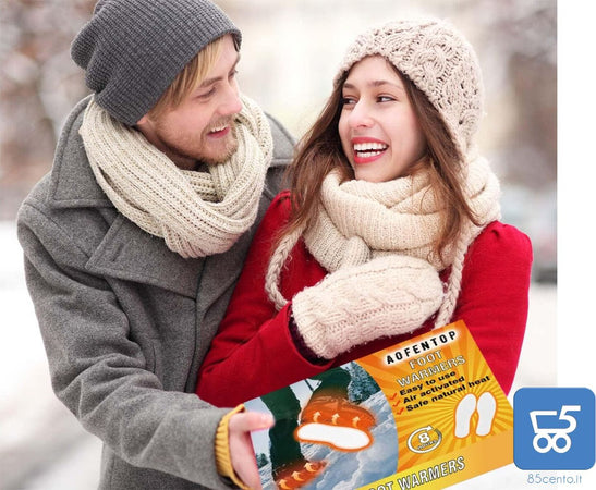Solette Scaldapiedi da 6 Paia Usa e Getta UNISEX per Sport all'aperto Sci Campeggio Escursionismo Calore Istantaneo 8 ore di Piedi Caldi Attivati ad Aria