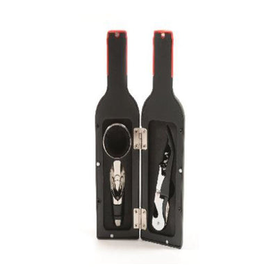 Set sommelier Bottiglia di vino in vetro con 3 accessori