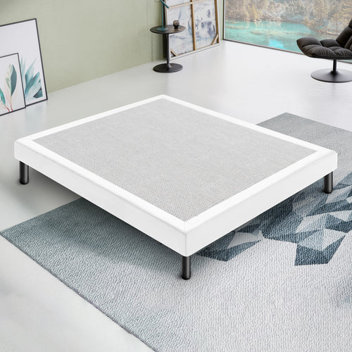 Letto Sommier Bianco Rivestito - Resistente fino a 120 Kg per Persona