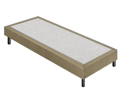 Letto Sommier Tortora Rivestito - Resistente fino a 120 Kg per Persona