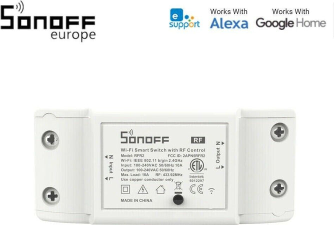 Sonoff-RFR2---SWITCH-WIFI-2,4-Ghz---RF-433-MHz-SMART-HOME-ALEXA-GOOGLE-HOME