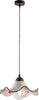 Sospensione-1-Luce-Anemone-In-Ferro-Laccato-Ruggine-E-Ceramica-Decorata