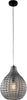 Sospensione-1-Luce-Diamante-In-Ferro-Nero-E-Vetro-Soffiato-Grigio-Specchiato