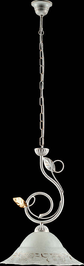 Sospensione-1-Luce-Ferro-Battuto-Bianco-e-Oro-Vetro-Bianco-e-Oro-Serie-Magnolia