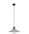 Sospensione-1-Luce-Osteria-In-Ferro-Nero-Ruggine-E-Coppa-In-Ceramica-Decorata
