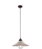 Sospensione-1-Luce-Osteria-In-Ferro-Nero-Ruggine-E-Coppa-In-Ceramica-Decorata