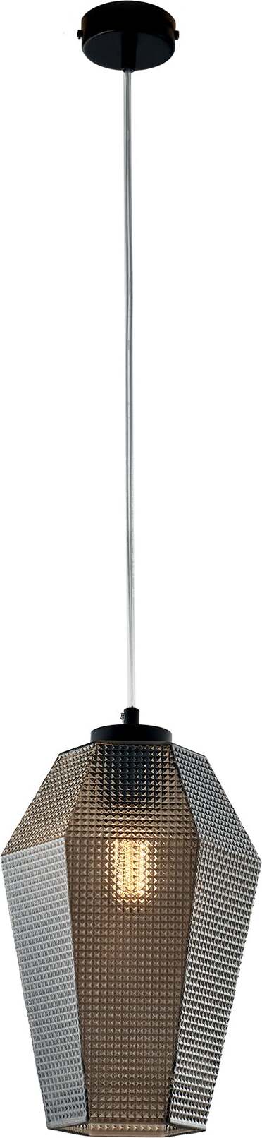 Sospensione-1-Luce-Prisma-In-Ferro-Laccato-Bianco-E-Vetro-Grigio-Specchiato