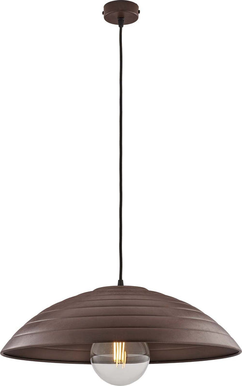 Sospensione-1-Luce-Sender-In-Ferro-Laccato-Nero-Con-Decoro-Ruggine
