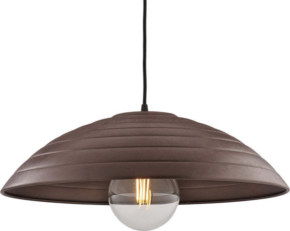 Sospensione-1-Luce-Sender-In-Ferro-Laccato-Nero-Con-Decoro-Ruggine