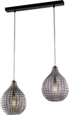 Sospensione-2-Luci-Diamante-A-Binario-Ferro-Nero-E-Vetro-Grigio-Specchiato