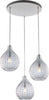 Sospensione-3-Luci-Diamante-In-Ferro-Bianco-E-Vetro-Soffiato-Trasparente
