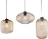 Sospensione-3-Luci-Glamour-Vetro-Soffiato-Ambra-Plissettato