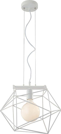 Sospensione Abraxas Bianca 1Xe27 40,5X29,5X31,6Cm Illuminazione/Illuminazione per interni/Lampadari lampade a sospensione e plafoniere/Lampade a sospensione Led Mall Home - Napoli, Commerciovirtuoso.it