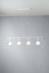 Sospensione Abraxas Bianca 4Xe27 106X29,5X29,5Cm Illuminazione/Illuminazione per interni/Lampadari lampade a sospensione e plafoniere/Lampade a sospensione Led Mall Home - Napoli, Commerciovirtuoso.it