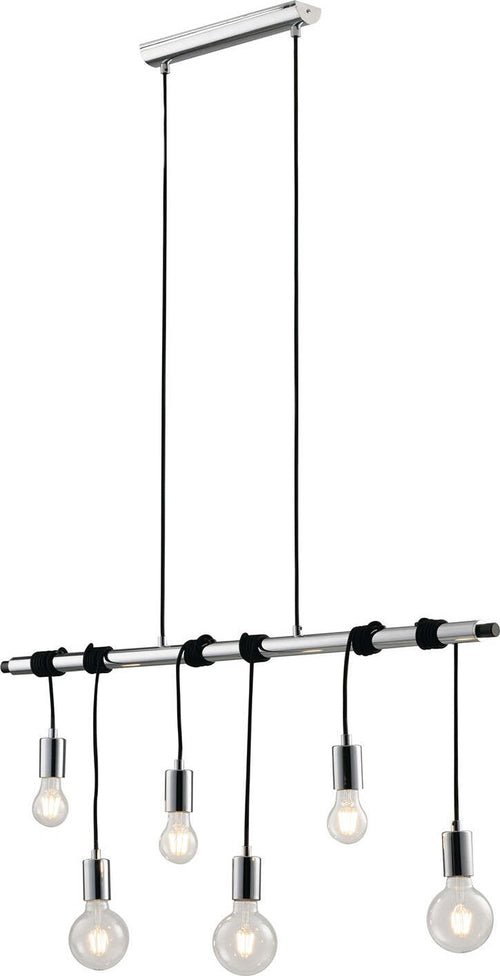 Sospensione Admiral Cromo 6Xe27 100X38Cm Illuminazione/Illuminazione per interni/Lampadari lampade a sospensione e plafoniere/Lampade a sospensione Led Mall Home - Napoli, Commerciovirtuoso.it