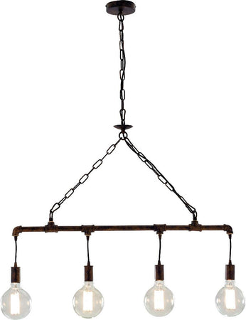 Sospensione Amarcord Ruggine 4Xe27 86X25,2Cm Illuminazione/Illuminazione per interni/Lampadari lampade a sospensione e plafoniere/Lampade a sospensione Led Mall Home - Napoli, Commerciovirtuoso.it