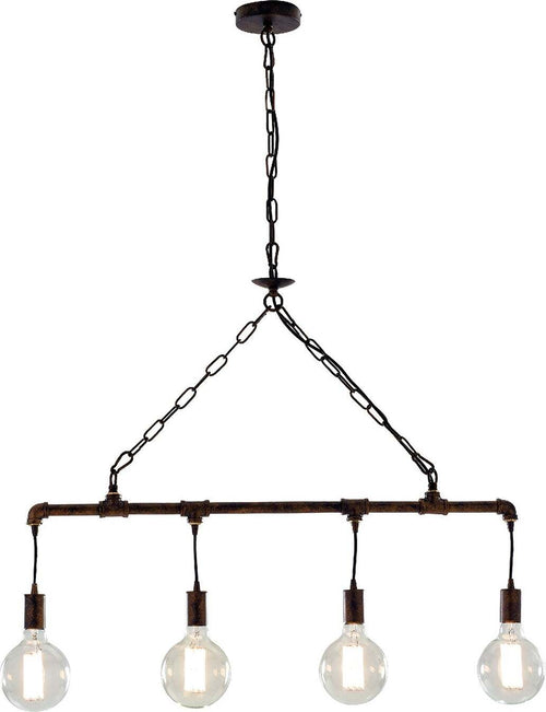 Sospensione Amarcord Ruggine 4Xe27 86X25,2Cm Illuminazione/Illuminazione per interni/Lampadari lampade a sospensione e plafoniere/Lampade a sospensione Led Mall Home - Napoli, Commerciovirtuoso.it