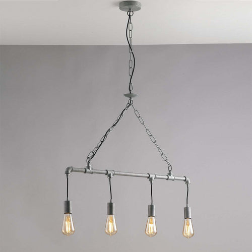 Sospensione Amarcord Zincata 4Xe27 86X25,2Cm Illuminazione/Illuminazione per interni/Lampadari lampade a sospensione e plafoniere/Lampade a sospensione Led Mall Home - Napoli, Commerciovirtuoso.it