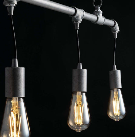 Sospensione Amarcord Zincata 4Xe27 86X25,2Cm Illuminazione/Illuminazione per interni/Lampadari lampade a sospensione e plafoniere/Lampade a sospensione Led Mall Home - Napoli, Commerciovirtuoso.it