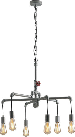 Sospensione Amarcord Zincata 6Xe27 71X58Cm Illuminazione/Illuminazione per interni/Lampadari lampade a sospensione e plafoniere/Lampade a sospensione Led Mall Home - Napoli, Commerciovirtuoso.it