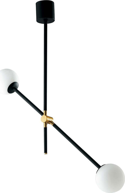Sospensione Antitesi Nera/Oro 2Xe14 91X73,6X18Cm Illuminazione/Illuminazione per interni/Lampadari lampade a sospensione e plafoniere/Lampade a sospensione Led Mall Home - Napoli, Commerciovirtuoso.it