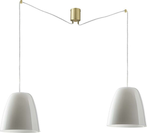 Sospensione Ares Bianca 2Xe27 35X300Cm Illuminazione/Illuminazione per interni/Lampadari lampade a sospensione e plafoniere/Lampade a sospensione Led Mall Home - Napoli, Commerciovirtuoso.it