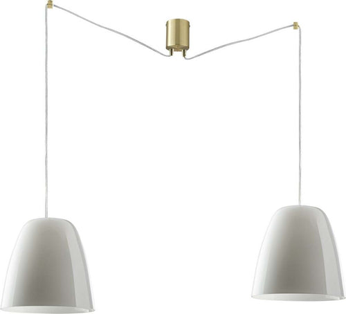 Sospensione Ares Bianca 2Xe27 35X300Cm Illuminazione/Illuminazione per interni/Lampadari lampade a sospensione e plafoniere/Lampade a sospensione Led Mall Home - Napoli, Commerciovirtuoso.it